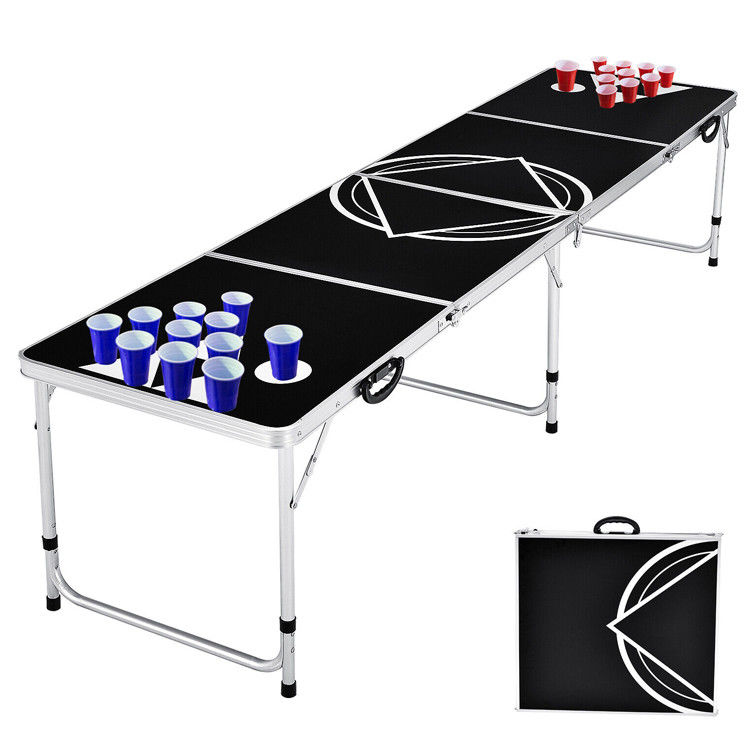 Buiten tuin bar Bistro Cafe Patio Party Draagbare Opvouwbare Metalen Bier Pong Tafel
