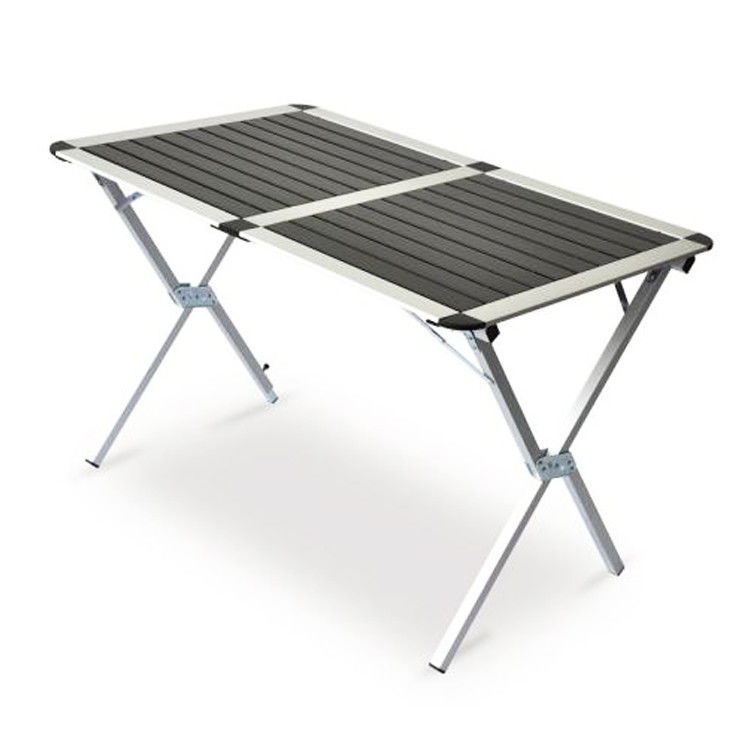Draagbare lichtgewicht aluminium opvouwbare tafel voor buitentuin patio feest evenement