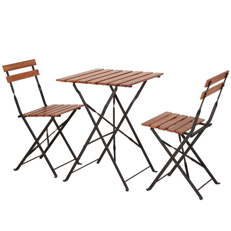 Custom Logo Villa Outdoor Folding Bistro Tafel en stoelen voor ontspanning op balkon terras